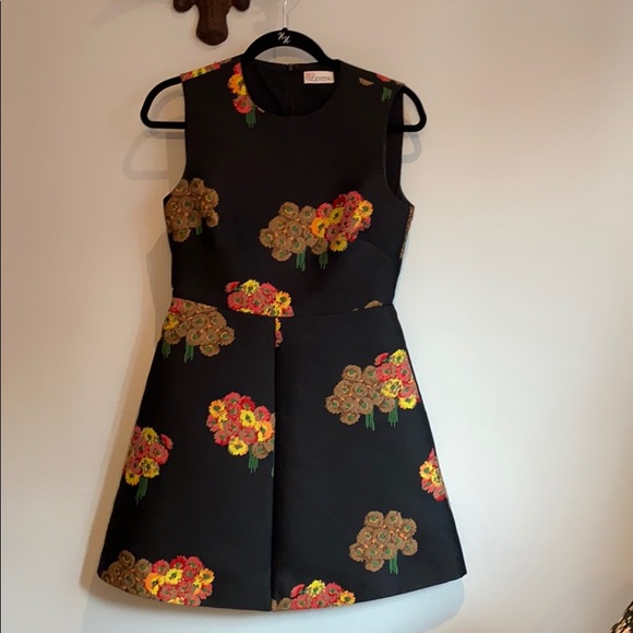 Red Valentino jacquard floral dress - Picture 2 of 10